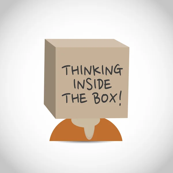 Pensamiento creativo dentro de la caja — Vector de stock