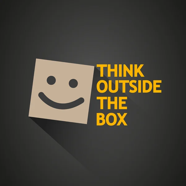 Piensa fuera del concepto de caja — Archivo Imágenes Vectoriales