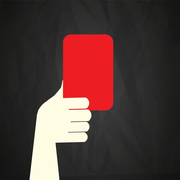 Červená karta — Stockový vektor