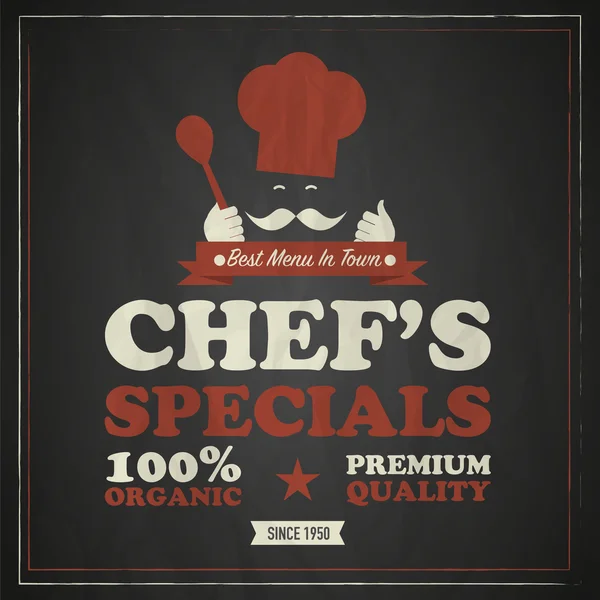 Cook chef-kok vintage poster — Stockvector