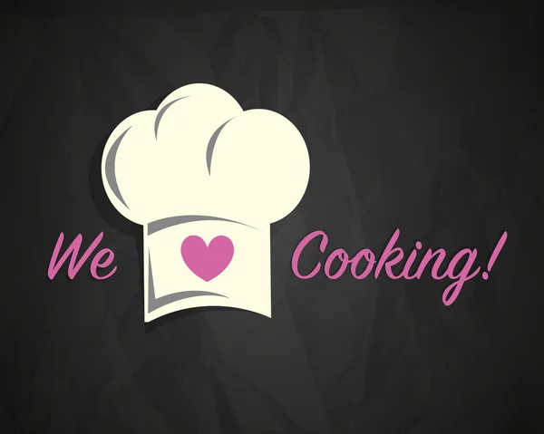 Amor cocinar — Vector de stock