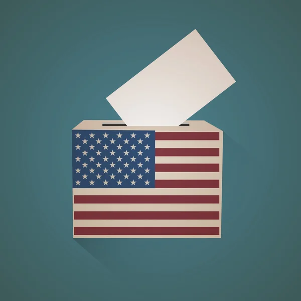 Vote EUA Caixa de cédula —  Vetores de Stock