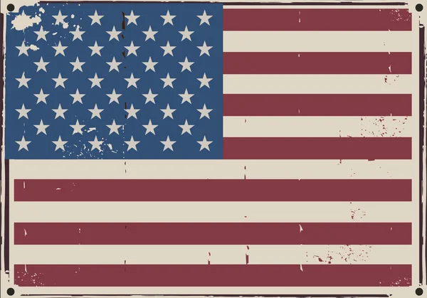 Vintage American Flagge patriotischen Hintergrund — Stockvektor