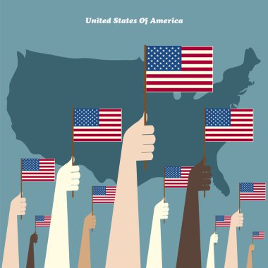 ABD bayrağı harita kavramı