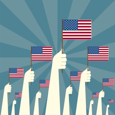 ABD bayrağı konsepti