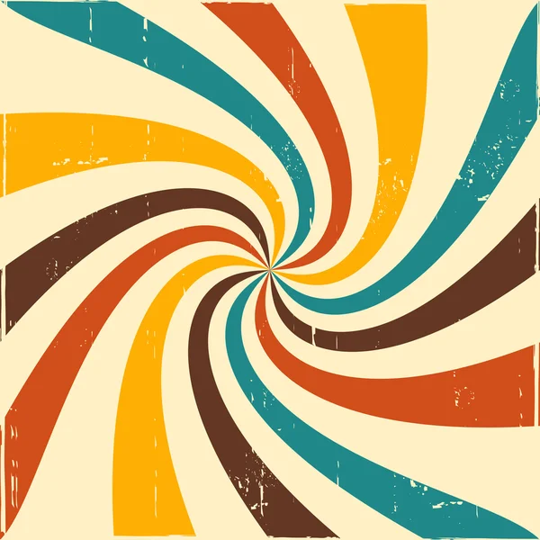 Abstracte retro achtergrond met kleur stralen — Stockvector