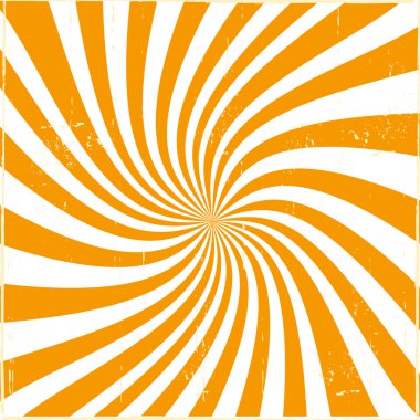 Turuncu ışınları retro arka plan