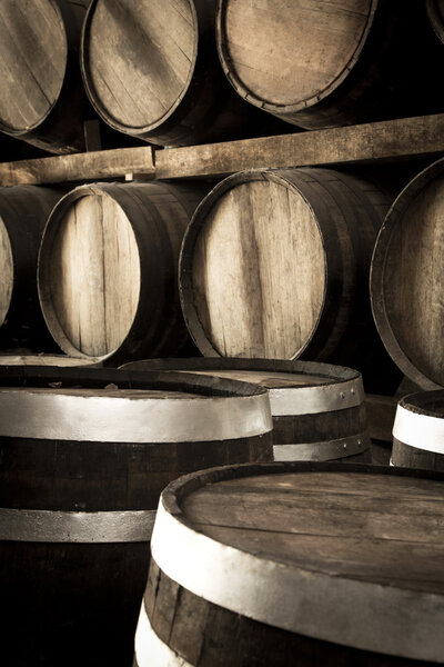 A Wine barrels