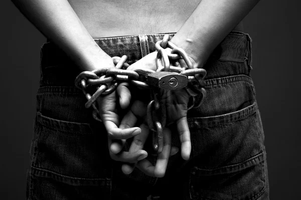 A Chained man — Stock Photo, Image