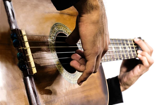 Uma guitarra acústica — Fotografia de Stock