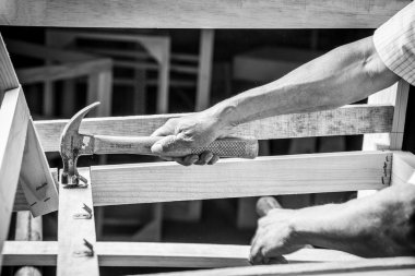 Adam çalışan eller 