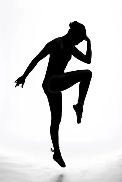 Ballet danser silhouet, — Stockfoto