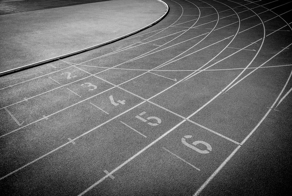 Pista de carreras para el fondo de los atletas — Foto de Stock