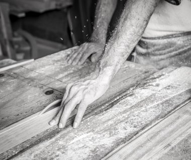 Adam çalışan eller 