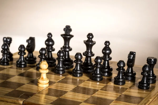 チェスの駒、ゲーム基板のクローズ アップ — ストック写真