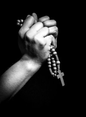 dua eller siyah ve beyaz