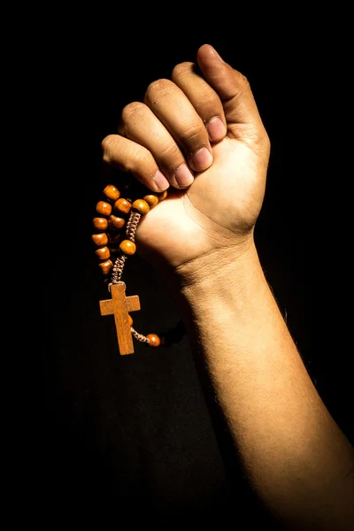 Religieux avec les mains dans la prière — Photo