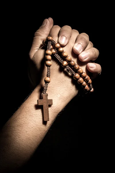 Modląc się ręce spowiedzi — Zdjęcie stockowe