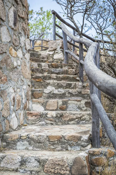 Escadaria pedra rústica — Fotografia de Stock