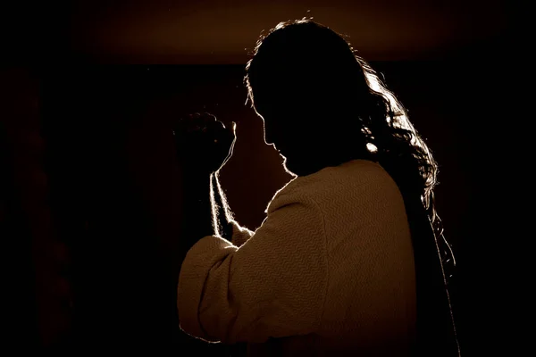 Jesucristo Orando Noche Monte Los Olivos — Foto de Stock