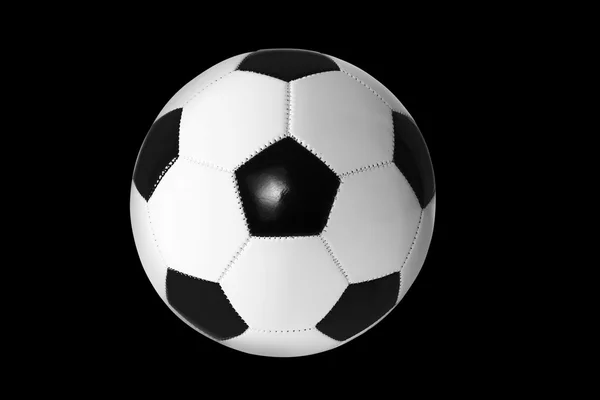 Fotbalový míč černá a bílá — Stock fotografie