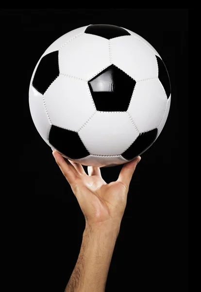 Pallone da calcio bianco e nero — Foto Stock