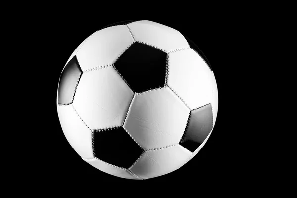 Bola de futebol preto e branco — Fotografia de Stock