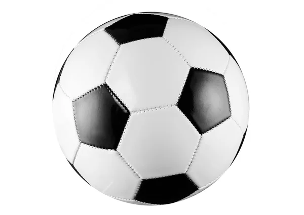 Fotboll boll svart och vitt — Stockfoto