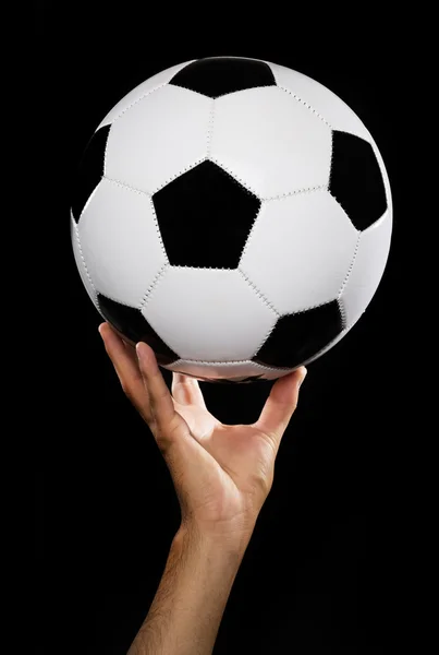 Fotboll boll svart och vitt — Stockfoto