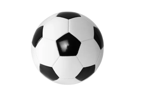 Pelota de fútbol blanco y negro — Foto de Stock