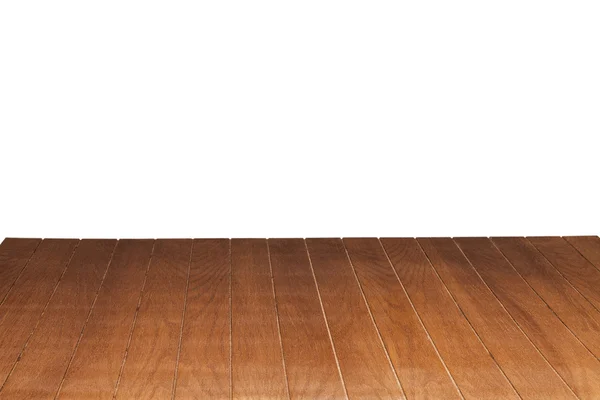 Tabel kayu dengan backgrounnd putih — Stok Foto
