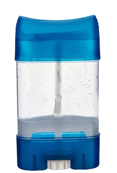 Dezodorant w sztyfcie i niebieski top — Zdjęcie stockowe
