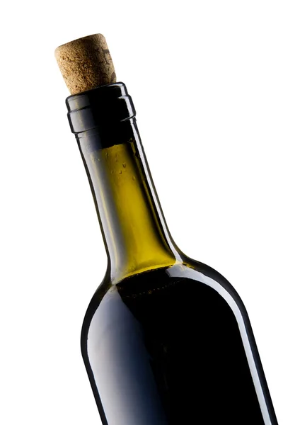 Copa de botella y vino — Foto de Stock