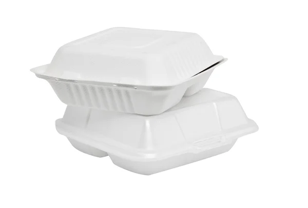 Styrofoam box on white background — Stock Photo, Image