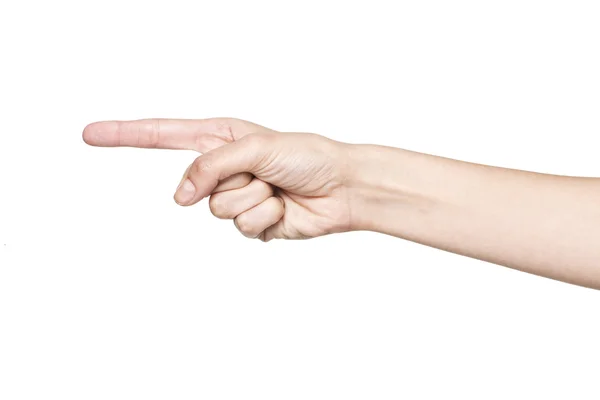 Woman hand signal — Stock Photo, Image