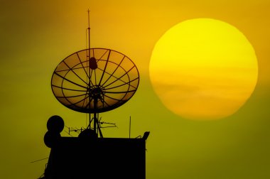 satellite dish  silhouette