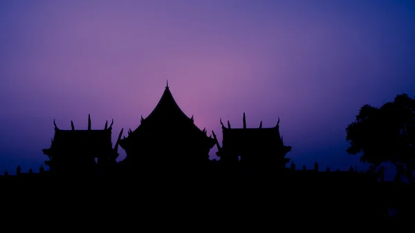 Silhouette of temple — Stock Photo, Image
