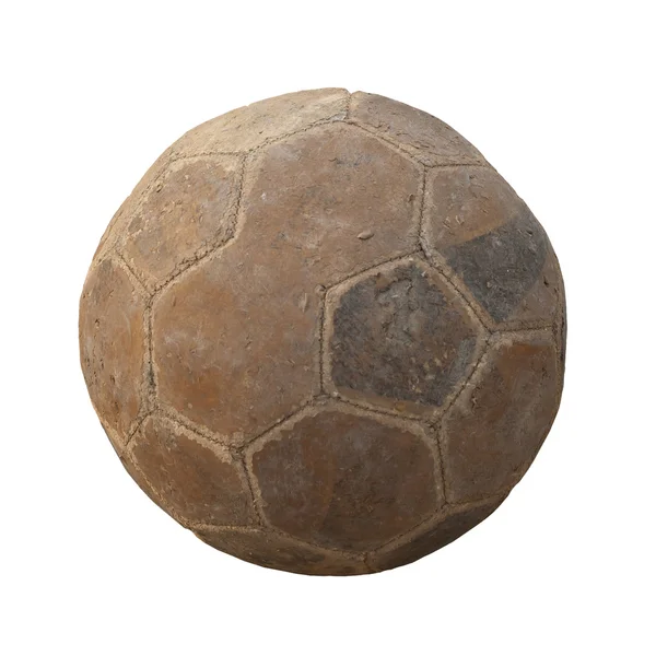 Старый футбол — стоковое фото