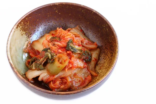 Kimchi sobre fondo blanco — Foto de Stock