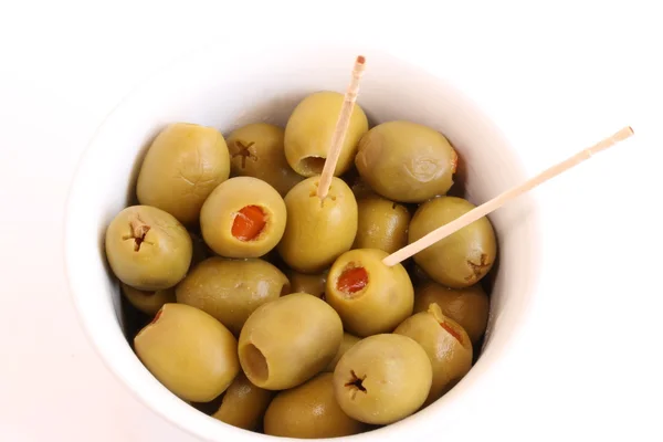 Fyllda gröna oliver — Stockfoto