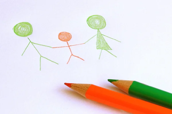 Simple Family Drawing — Stock Photo, Image