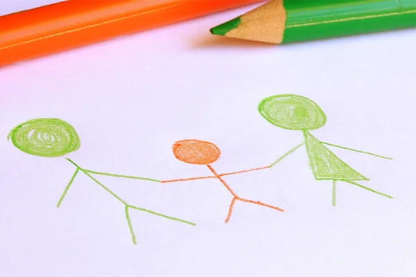 Simple Family Drawing — Stock Photo, Image