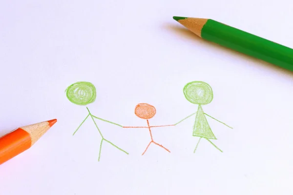 Simple Family Drawing — Stock Photo, Image