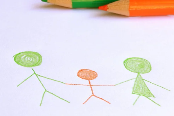 Simple Family Drawing — Stock Photo, Image