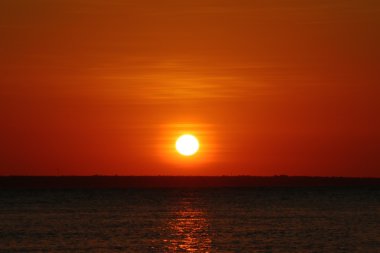 Darwin Harbor gün batımında