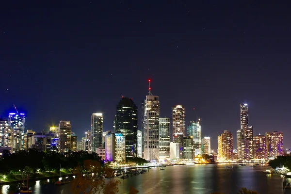 Vista nocturna en Brisbane — Foto de Stock