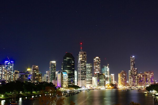 Night View In Brisbane