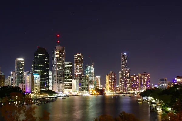 Vista nocturna en Brisbane — Foto de Stock