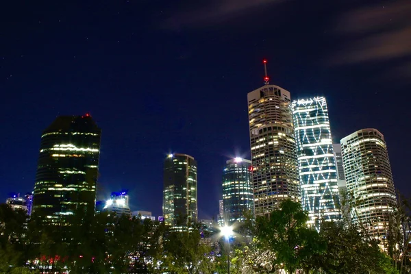 Vista nocturna en Brisbane — Foto de Stock