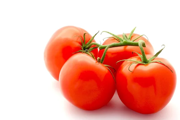 Frische rote Tomaten mit Stiel — Stockfoto